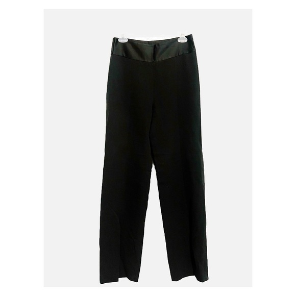 Jonathan Simkhai Ariah Front Split Hem Pants Black 8 - Picture 2 of 11